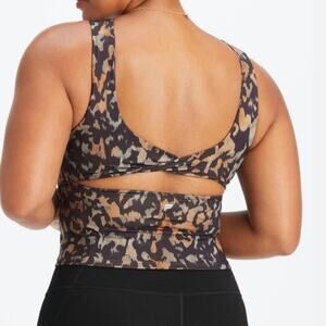 Fabletics Sz 2X Oasis Twist Back Built-in Bra Tank in Wild Camo Print